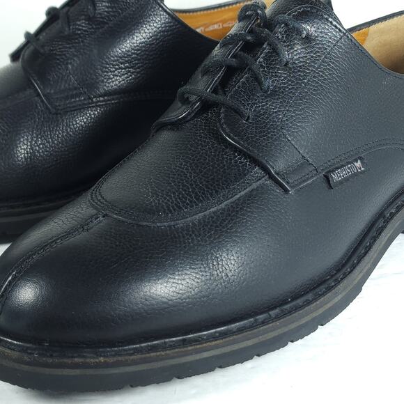 Mephisto Men's Phoebus US10 Black Leather Goodyear-Welt Comfort Dress Shoes - Picture 14 of 16